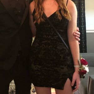 Windsor Black Bodycon Mini Dress for Prom